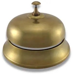 Oversized Bronze Finish Aluminum Desk Bell Oversized Bronze Finish Aluminum Desk Bell