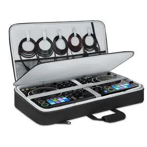 DJ Controller Bag for DDJ FLX10/DDJ REV5/DDJ GRV6/DDJ FLX6/DDJ 1000/DDJ 800, Padded DJ Backpack with Multi-pocket for 17 Inch Laptop, DJ Carrying Mixer Case for DJ Equipment, Grey DJ Controller Bag for DDJ FLX10/DDJ REV5/DDJ GRV6/DDJ FLX6/DDJ 1000/DDJ 800, Padded DJ Backpack with Multi-pocket for 17 Inch Laptop, DJ Carrying Mixer Case for DJ Equipment, Grey