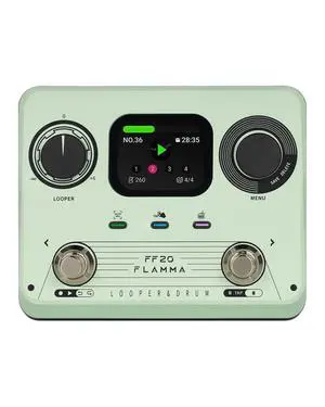 FF20 Looper Pedal Drum Machine, Drum Looper Guitar Pedal with Screen, 300 Min Recording, 220 Drum Grooves, 100 Loop Slots, Time Stretch, Auto Record, USB & Headphone Out, for Guitar and Bass FF20 Looper Pedal Drum Machine, Drum Looper Guitar Pedal with Screen, 300 Min Recording, 220 Drum Grooves, 100 Loop Slots, Time Stretch, Auto Record, USB & Headphone Out, for Guitar and Bass