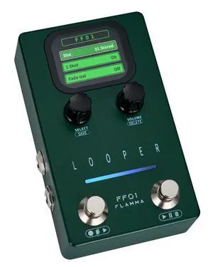 Looper Guitar Pedal, FF01 Looper Pedal with 40 Slots 160 Mins Looping Time, Stereo Guitar Loop Pedals with Screen for Electric Guitar/Bass, Fade Out, USB Data Management Looper Guitar Pedal, FF01 Looper Pedal with 40 Slots 160 Mins Looping Time, Stereo Guitar Loop Pedals with Screen for Electric Guitar/Bass, Fade Out, USB Data Management