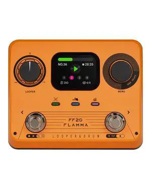 FF20 Looper Pedal Drum Machine, Drum Looper Guitar Pedal with Screen, 300 Min Recording, 220 Drum Grooves, 100 Loop Slots, Time Stretch, Auto Record, USB & Headphone Out, for Guitar and Bass FF20 Looper Pedal Drum Machine, Drum Looper Guitar Pedal with Screen, 300 Min Recording, 220 Drum Grooves, 100 Loop Slots, Time Stretch, Auto Record, USB & Headphone Out, for Guitar and Bass