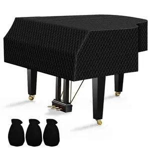 Thickened Grand Piano Cover, Waterproof Baby Piano Cover | Thicken Cotton Lining, Washable Soft Bordered Decorated Full Triangle Piano Protective Cover Thickened Grand Piano Cover, Waterproof Baby Piano Cover | Thicken Cotton Lining, Washable Soft Bordered Decorated Full Triangle Piano Protective Cover