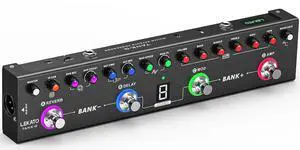 Multi Effects Guitar Pedal, Guitar Effects Pedal with 36 Presets, Editable 4 Modules, Amp, Chorus, Delay, Reverb, IR CAB, Tuner, BT Connection, Music Recording Multi Effects Guitar Pedal, Guitar Effects Pedal with 36 Presets, Editable 4 Modules, Amp, Chorus, Delay, Reverb, IR CAB, Tuner, BT Connection, Music Recording