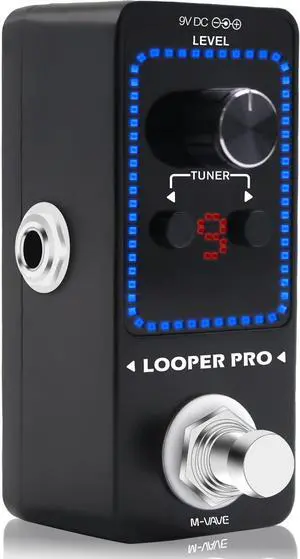 Loop Pedal Pro- 40 Mins Looping Time 9 Loops Professional Guitar Looper Pedal With Tuner for Electric Guitar One-Step Looping Unlimited Overdubs Undo Redo Loop Pedal Pro- 40 Mins Looping Time 9 Loops Professional Guitar Looper Pedal With Tuner for Electric Guitar One-Step Looping Unlimited Overdubs Undo Redo