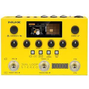 DUAL LOOP STEREO Looper Pedal, Dual-Track Looper, Guitar Pedal for Electric Guitar, 4 Effects, 42 Rhythm Presets with 672 Rhythm Variations, 26 Hours Recording Time, 99 Phrase Memories DUAL LOOP STEREO Looper Pedal, Dual-Track Looper, Guitar Pedal for Electric Guitar, 4 Effects, 42 Rhythm Presets with 672 Rhythm Variations, 26 Hours Recording Time, 99 Phrase Memories