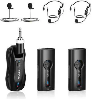 Wireless Lavalier Microphone System, Wireless 2.4GHz Lapel Mics Handheld Mic 2 in 1 for Teaching, Teachers, Speech, Tour Guiding, Speaker, Amplifier, PA System, Broadcast, KM-G70(2TX1RX) Wireless Lavalier Microphone System, Wireless 2.4GHz Lapel Mics Handheld Mic 2 in 1 for Teaching, Teachers, Speech, Tour Guiding, Speaker, Amplifier, PA System, Broadcast, KM-G70(2TX1RX)