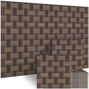 6 Pack Wood Wall Panel,23.6"x23.6" Peel and Stick Faux Acousitc Panel | Luxury Brown Woodgrain Textured Panel for Wall & Home Decor - Self Adhesive Sound Absorbing for Studio,Office, Living Room 6 Pack Wood Wall Panel,23.6"x23.6" Peel and Stick Faux Acousitc Panel | Luxury Brown Woodgrain Textured Panel for Wall & Home Decor - Self Adhesive Sound Absorbing for Studio,Office, Living Room
