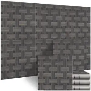 6 Pack Wood Wall Panel,23.6"x23.6" Peel and Stick Faux Acousitc Panel | Luxury Grey Woodgrain Textured Panel for Wall & Home Decor - Self Adhesive Sound Absorbing for Studio,Office, Living Room 6 Pack Wood Wall Panel,23.6"x23.6" Peel and Stick Faux Acousitc Panel | Luxury Grey Woodgrain Textured Panel for Wall & Home Decor - Self Adhesive Sound Absorbing for Studio,Office, Living Room