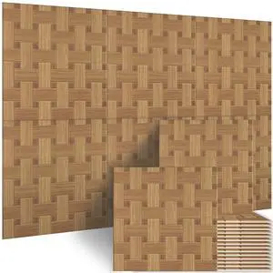 6 Pack Wood Wall Panel,23.6"x23.6" Peel and Stick Faux Acousitc Panel | Luxury Mocha Woodgrain Textured Panel for Wall & Home Decor - Self Adhesive Sound Absorbing for Studio,Office, Living Room 6 Pack Wood Wall Panel,23.6"x23.6" Peel and Stick Faux Acousitc Panel | Luxury Mocha Woodgrain Textured Panel for Wall & Home Decor - Self Adhesive Sound Absorbing for Studio,Office, Living Room