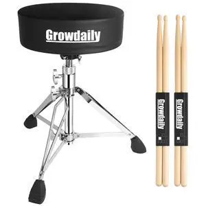 Drum Throne Seat,Adjustable Stool Drum Universal Thick Padded Drum Throne Drummer Stool with 2Pacs 5A Drumsticks Drum Throne Seat,Adjustable Stool Drum Universal Thick Padded Drum Throne Drummer Stool with 2Pacs 5A Drumsticks