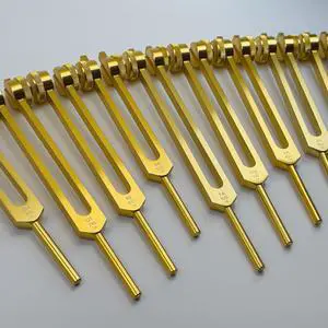 9pc Secret Solfeggio Tuning Fork Set for Boot Attachments, Gold | Designed Specifically for Use with Boot Attachments Sound Practice, Meditation & Precision Placement 9pc Secret Solfeggio Tuning Fork Set for Boot Attachments, Gold | Designed Specifically for Use with Boot Attachments Sound Practice, Meditation & Precision Placement