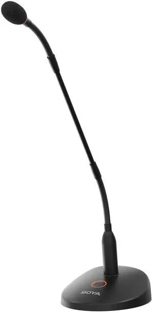 BY-GM18CB Desktop Gooseneck Condenser Microphone with Base for Lecture | 18" Podium Microphones with LED Indicator, XLR Mic for Meetings Video Conferences Streaming BY-GM18CB Desktop Gooseneck Condenser Microphone with Base for Lecture | 18" Podium Microphones with LED Indicator, XLR Mic for Meetings Video Conferences Streaming