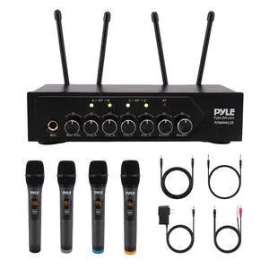 Wireless Microphones, Professional UHF Dual Microphones for Karaoke, Wireless Dynamic Microphone System Set with Rechargeable Receiver,Plug and Play, Speech, Wedding, Church, PA System Wireless Microphones, Professional UHF Dual Microphones for Karaoke, Wireless Dynamic Microphone System Set with Rechargeable Receiver,Plug and Play, Speech, Wedding, Church, PA System