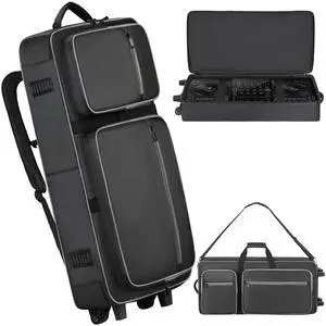 DJ Controller Soft Case with Wheels Compatible with XDJ XZ / DDJ SZ / RZ | Thick Soft Padded, Multiple Pockets for DJ Controller & Accessories, Backpack Strap & Shoulder Strap & Carrying Handle DJ Controller Soft Case with Wheels Compatible with XDJ XZ / DDJ SZ / RZ | Thick Soft Padded, Multiple Pockets for DJ Controller & Accessories, Backpack Strap & Shoulder Strap & Carrying Handle