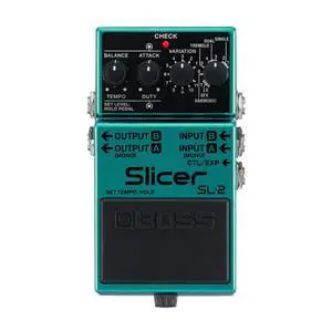SL-2 Slicer | Compact Pedal for Guitar, Keyboard, DJs & More | Instantly Create Pulsating Grooves | Multiple Slicer Paths | 88 Onboard Patterns | Stereo Output Options SL-2 Slicer | Compact Pedal for Guitar, Keyboard, DJs & More | Instantly Create Pulsating Grooves | Multiple Slicer Paths | 88 Onboard Patterns | Stereo Output Options