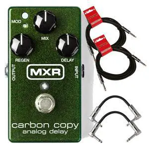 M169 Carbon Copy Analog Delay Pedal Bundle with 2 Patch Cables and 2 Instrument Cables M169 Carbon Copy Analog Delay Pedal Bundle with 2 Patch Cables and 2 Instrument Cables