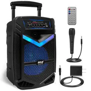 Portable Bluetooth PA Speaker System - 1200W Rechargeable Outdoor Bluetooth Speaker Portable PA System w/ 15 Subwoofer 1 Tweeter, Recording Function Mic In Party Lights USB/SD Radio PPHP1542B Portable Bluetooth PA Speaker System - 1200W Rechargeable Outdoor Bluetooth Speaker Portable PA System w/ 15 Subwoofer 1 Tweeter, Recording Function Mic In Party Lights USB/SD Radio PPHP1542B