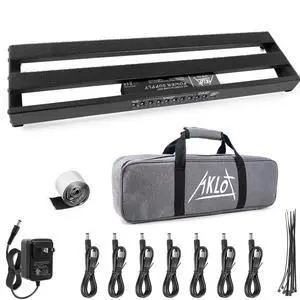 Guitar Pedal Board with Built-in Power Supply Guitars Effect Pedalboard Aluminium Alloy Power Supply 19" x 5" with Bag, Pedal Cable Guitar Pedal Board with Built-in Power Supply Guitars Effect Pedalboard Aluminium Alloy Power Supply 19" x 5" with Bag, Pedal Cable