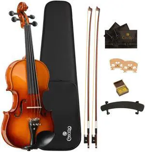 4/4 Left Handed Acoustic Violin, Solid Spruce Maple Set with Case 4/4 Left Handed Acoustic Violin, Solid Spruce Maple Set with Case