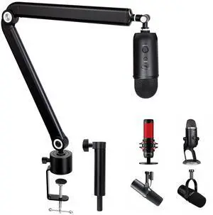 Blue Yeti Boom Arm with Extension Tube - Mic Boom Arm Compatible with HyperX QuadCast, Weighted Metal Height adjustment Mic Arm for QuadCast,Blue Yeti,Shure MV7,Rode and Most Gaming Mic By Blue Yeti Boom Arm with Extension Tube - Mic Boom Arm Compatible with HyperX QuadCast, Weighted Metal Height adjustment Mic Arm for QuadCast,Blue Yeti,Shure MV7,Rode and Most Gaming Mic By