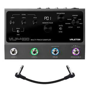 Guitar Loop Station Looper Pedal with 100-Stereo Drum Machine, 7 Customizable Effects, Assignable Knobs & Footswitches, USB Connectivity for Windows/Mac VLP-400 (Incl 1 PCS 15 CM TS Cable) Guitar Loop Station Looper Pedal with 100-Stereo Drum Machine, 7 Customizable Effects, Assignable Knobs & Footswitches, USB Connectivity for Windows/Mac VLP-400 (Incl 1 PCS 15 CM TS Cable)