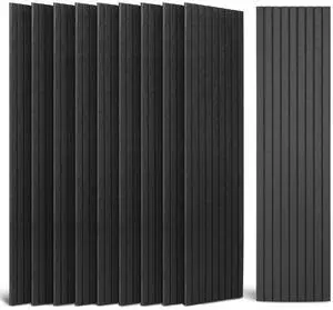 Acoustic Panels, 48" X 12" X 0.35", Black, 10 Pack | Soundproof Wall Panels, Self Adhesive, High Density Sound Absorbing, Acoustic Treatment for Recording Studio, Office Acoustic Panels, 48" X 12" X 0.35", Black, 10 Pack | Soundproof Wall Panels, Self Adhesive, High Density Sound Absorbing, Acoustic Treatment for Recording Studio, Office
