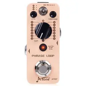 Guitar Looper Pedal, 48 Memory Slots, Auto Record, 24-Bit (AT-07) | Built for songwriters, practice and recording, with 10-minute tracks, unlimited overdubs and adjustable trigger sensitivity Guitar Looper Pedal, 48 Memory Slots, Auto Record, 24-Bit (AT-07) | Built for songwriters, practice and recording, with 10-minute tracks, unlimited overdubs and adjustable trigger sensitivity