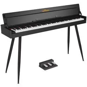 88 Key Full-Weighted Digital Piano - Wooden Upright Electric Keyboard with Progressive Hammer Action, 3-Pedal Unit, Stand & Headphone Jack for Beginner Adults (Black) 88 Key Full-Weighted Digital Piano - Wooden Upright Electric Keyboard with Progressive Hammer Action, 3-Pedal Unit, Stand & Headphone Jack for Beginner Adults (Black)