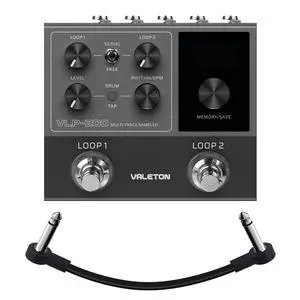 Looper Pedal Dual Track Stereo Looper for Guitar, Bass, Keyboard, Vocals Drum Machine 99 Project Storage spaces Software Support VLP-200(Included 1 PCS Additional 15 CM TS Cable) Looper Pedal Dual Track Stereo Looper for Guitar, Bass, Keyboard, Vocals Drum Machine 99 Project Storage spaces Software Support VLP-200(Included 1 PCS Additional 15 CM TS Cable)