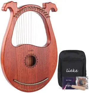 Lyre Harp 16 Metal Strings Mahogany Mini Harp Instrument Gift | Easy to tune, Pleasant Tone for Beginner Practice Performance,Home Relaxation meditation Yoga Bedtime Soothing Music Healing Lyre Harp 16 Metal Strings Mahogany Mini Harp Instrument Gift | Easy to tune, Pleasant Tone for Beginner Practice Performance,Home Relaxation meditation Yoga Bedtime Soothing Music Healing