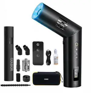CF5 Portable Fog Machine, 40W MINI Handheld Smoke Machine with RGB Lights Effect Remote Control Fogger for Photography Outdoor Events, Parties, Stage Effects, Halloween CF5 Portable Fog Machine, 40W MINI Handheld Smoke Machine with RGB Lights Effect Remote Control Fogger for Photography Outdoor Events, Parties, Stage Effects, Halloween