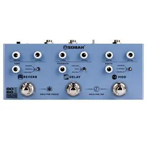 Go Rig II Multi Effects Pedal, Electric Guitar Stompbox with 3 Mod (Tap Tempo), 3 Delay (Tap Tempo), 3 Reverb (Freeze), Tempo Sync, Stereo Out, 5+H USB-C Battery, Compact Metal Ambient Processor Go Rig II Multi Effects Pedal, Electric Guitar Stompbox with 3 Mod (Tap Tempo), 3 Delay (Tap Tempo), 3 Reverb (Freeze), Tempo Sync, Stereo Out, 5+H USB-C Battery, Compact Metal Ambient Processor