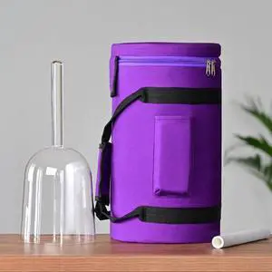 440HZ 6 Inch F Note Handle Clear Quartz Crystal Singing Bowl + 6" Purple Colored Carry Case Bag + One Suede Mallet 440HZ 6 Inch F Note Handle Clear Quartz Crystal Singing Bowl + 6" Purple Colored Carry Case Bag + One Suede Mallet