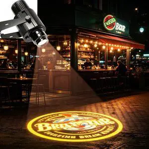 35W GOBO Projector IP67 Waterproof Custom Logo Light | Free custom GOBO lens, remote control, IP67 aluminum housing, for storefronts weddings bars stage events, indoor/outdoor use 35W GOBO Projector IP67 Waterproof Custom Logo Light | Free custom GOBO lens, remote control, IP67 aluminum housing, for storefronts weddings bars stage events, indoor/outdoor use