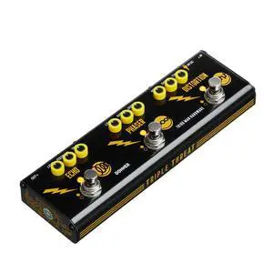 X Third Man Hardware Multi-Effect Pedal, Triple Threat 3-in-1 Analog Guitar Pedal Distortion Phaser Echo Pedal with Adapter for Electric Guitar X Third Man Hardware Multi-Effect Pedal, Triple Threat 3-in-1 Analog Guitar Pedal Distortion Phaser Echo Pedal with Adapter for Electric Guitar