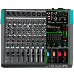 MX8 8 Channel Sound Mixer Audio Mixing Console 48V 256DSP Professional USB PC Play Record Podcast Live Broadcast (US MX8) MX8 8 Channel Sound Mixer Audio Mixing Console 48V 256DSP Professional USB PC Play Record Podcast Live Broadcast (US MX8)