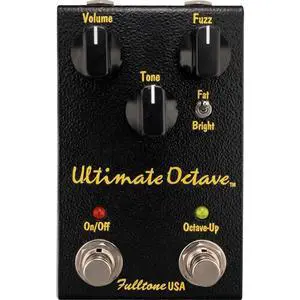 Ultimate Octave Fuzz Guitar Pedal with Octave Up, Fat/Bright Switch, BC108 Transistor, True Bypass, Handmade in USA, Black Ultimate Octave Fuzz Guitar Pedal with Octave Up, Fat/Bright Switch, BC108 Transistor, True Bypass, Handmade in USA, Black