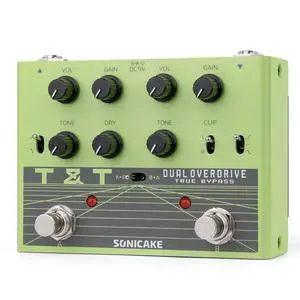 Overdrive Pedal with 30+ Tone Combinations, Twin TS Effects Guitar Pedal with 3 EQ Modes, 2 Clipping Modes, Flexible Routing, Pure Analog Circuit, True Bypass - T&T QDS-07 Overdrive Pedal with 30+ Tone Combinations, Twin TS Effects Guitar Pedal with 3 EQ Modes, 2 Clipping Modes, Flexible Routing, Pure Analog Circuit, True Bypass - T&T QDS-07