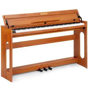 Digital Piano Keyboard 88 key,Semi-Weighted Electric Piano,Wooden Desk Full Size Upright Electric Piano, Acoustic Piano for Beginners,Triple Pedal,USB-MIDI Compatibility (Brown) Digital Piano Keyboard 88 key,Semi-Weighted Electric Piano,Wooden Desk Full Size Upright Electric Piano, Acoustic Piano for Beginners,Triple Pedal,USB-MIDI Compatibility (Brown)
