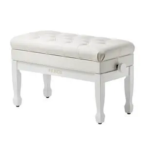 Genuine Leather Duet Piano Bench with Storage,Adjustable Heavy Duty Wooden Double Keyboard Seat XHJ-11G(White) Genuine Leather Duet Piano Bench with Storage,Adjustable Heavy Duty Wooden Double Keyboard Seat XHJ-11G(White)