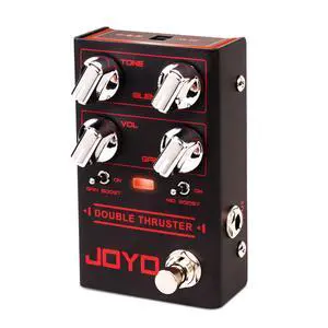 Bass Overdrive Guitar Pedal, Blend Control with Mid & Gain Boost Switches, Tone/Volume/Gain Knobs, Bypass (DOUBLE THRUSTER R-28) Bass Overdrive Guitar Pedal, Blend Control with Mid & Gain Boost Switches, Tone/Volume/Gain Knobs, Bypass (DOUBLE THRUSTER R-28)