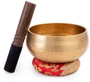 Tibetan Singing Bowl Set - Easy To Play for Beginners - Authentic Handcrafted Mindfulness Meditation Holistic Sound 7 Chakra Healing Gift by (5") Tibetan Singing Bowl Set - Easy To Play for Beginners - Authentic Handcrafted Mindfulness Meditation Holistic Sound 7 Chakra Healing Gift by (5")
