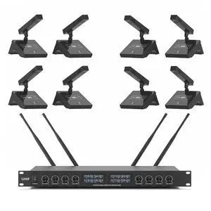 YT8 Wireless Microphone Conference System,8 Channel Desktop Mics | Gooseneck microphone System,UHF 540MHz-599.5MHz,PLL Locked,Conference Room Mics for Public Speaking,Lecture,Outdoor Teaching YT8 Wireless Microphone Conference System,8 Channel Desktop Mics | Gooseneck microphone System,UHF 540MHz-599.5MHz,PLL Locked,Conference Room Mics for Public Speaking,Lecture,Outdoor Teaching