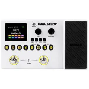 Dual Stomp Multi Effects Guitar Pedals, Rechargeable Multi Effects Processor with Expression Wah Volume 99 Presets 126 Effects 40s Loop 100 Drums 20 IR/NAM Slots USB Audio Record Dual Stomp Multi Effects Guitar Pedals, Rechargeable Multi Effects Processor with Expression Wah Volume 99 Presets 126 Effects 40s Loop 100 Drums 20 IR/NAM Slots USB Audio Record