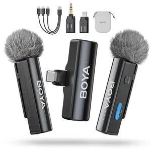 LINK 2 A2 (2TX+3RX Adapter) Wireless Lavalier Microphone for iPhone Camera Android, Clip on Mic, 48 KHz 24 Bit, 6mm Mic, 1000ft, Noise Cancelling, Mini Lapel Mic USB-C/Lightning/3.5mm TRS LINK 2 A2 (2TX+3RX Adapter) Wireless Lavalier Microphone for iPhone Camera Android, Clip on Mic, 48 KHz 24 Bit, 6mm Mic, 1000ft, Noise Cancelling, Mini Lapel Mic USB-C/Lightning/3.5mm TRS