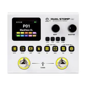 JME-02 Dual Stomp Lite Multi-Effects Guitar Pedal, Portable Guitar Pedal with 125 Effects, 99 Presets, 10 Effect Modules, 100 Drum Rhythms, 40s Looper, 20 IR/NAM Slots, USB Audio Interface JME-02 Dual Stomp Lite Multi-Effects Guitar Pedal, Portable Guitar Pedal with 125 Effects, 99 Presets, 10 Effect Modules, 100 Drum Rhythms, 40s Looper, 20 IR/NAM Slots, USB Audio Interface