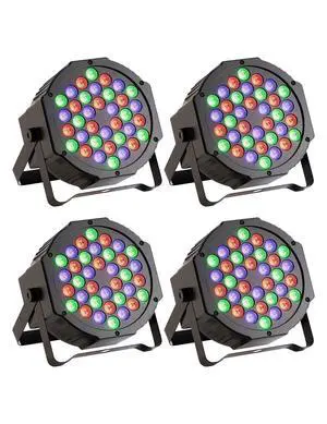 LED Par Lights 36 LED Stage Lights 7 Modes RGB DJ Lights with Sound Activated Remote and DMX Control DJ Uplighting for Birthday Party Events Wedding Christmas Stage Lighting (4 Packs) LED Par Lights 36 LED Stage Lights 7 Modes RGB DJ Lights with Sound Activated Remote and DMX Control DJ Uplighting for Birthday Party Events Wedding Christmas Stage Lighting (4 Packs)