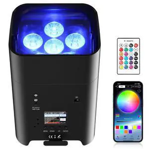 Battery Powered Uplights Rechargeable Par Can 6x18W RGBWA+UV LED Uplight 9600 mAh APP/Remote/DMX512 Control Stage Lights Uplighting Indoor for Wedding DJ Church Christmas Dance Battery Powered Uplights Rechargeable Par Can 6x18W RGBWA+UV LED Uplight 9600 mAh APP/Remote/DMX512 Control Stage Lights Uplighting Indoor for Wedding DJ Church Christmas Dance