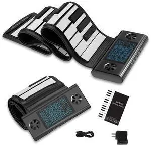 61 Keys Roll Up Piano, Upgraded Hand Roll Portable Piano for Beginner with Bluetooth/MIDI,Environmental Silicone Roll Out Piano Keyboard, Best Christmas Birthday Gift 61 Keys Roll Up Piano, Upgraded Hand Roll Portable Piano for Beginner with Bluetooth/MIDI,Environmental Silicone Roll Out Piano Keyboard, Best Christmas Birthday Gift