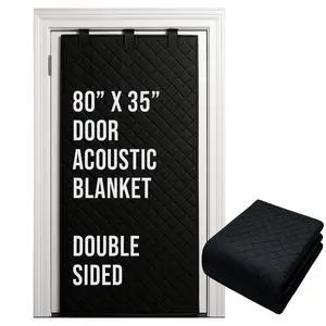 Tools Door Sound Dampening Blanket Universal 80" x 35" - Easy Hanging - Diamond Stitching, Double Sided, Acoustic Treatment Blanket, Insulated, Sound Reducing Tools Door Sound Dampening Blanket Universal 80" x 35" - Easy Hanging - Diamond Stitching, Double Sided, Acoustic Treatment Blanket, Insulated, Sound Reducing